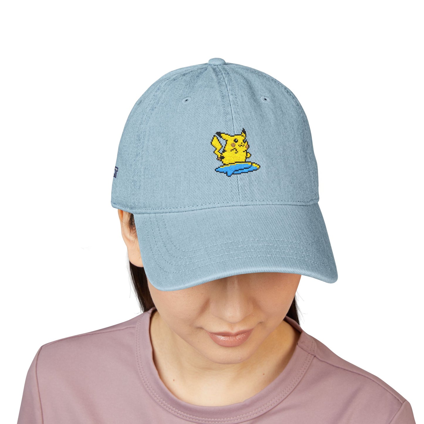 'Surf's Up!' Pika Denim Embroidered Hat