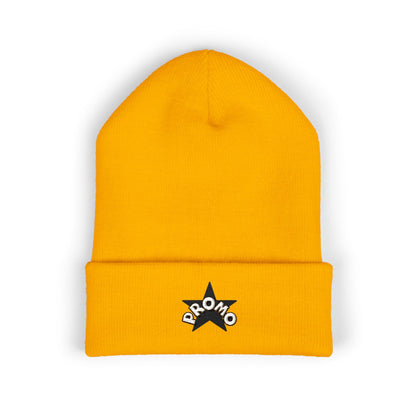 Black Star Embroidered Cuffed Beanie