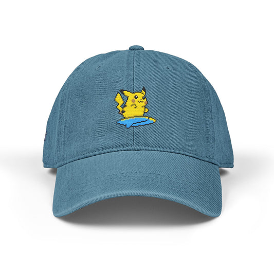 'Surf's Up!' Pika Denim Embroidered Hat