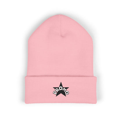 Black Star Embroidered Cuffed Beanie