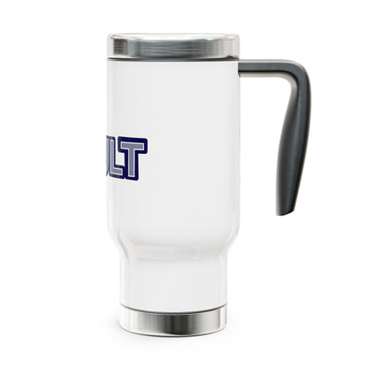 The TCG Vault Logo 14oz Stainless Steel Travel Mug with Handle