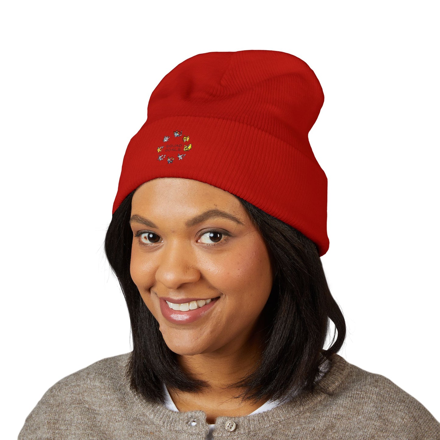 Squad Goals Evolutions Embroidered Cuffed Beanie