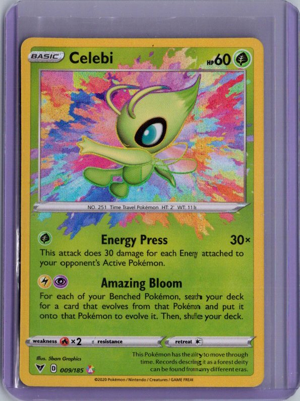 Celebi Holo Amazing Rare SWSH04: Vivid Voltage SWSH04 009/185 NM