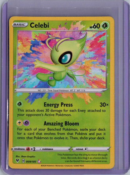 Celebi Holo Amazing Rare SWSH04: Vivid Voltage SWSH04 009/185 NM
