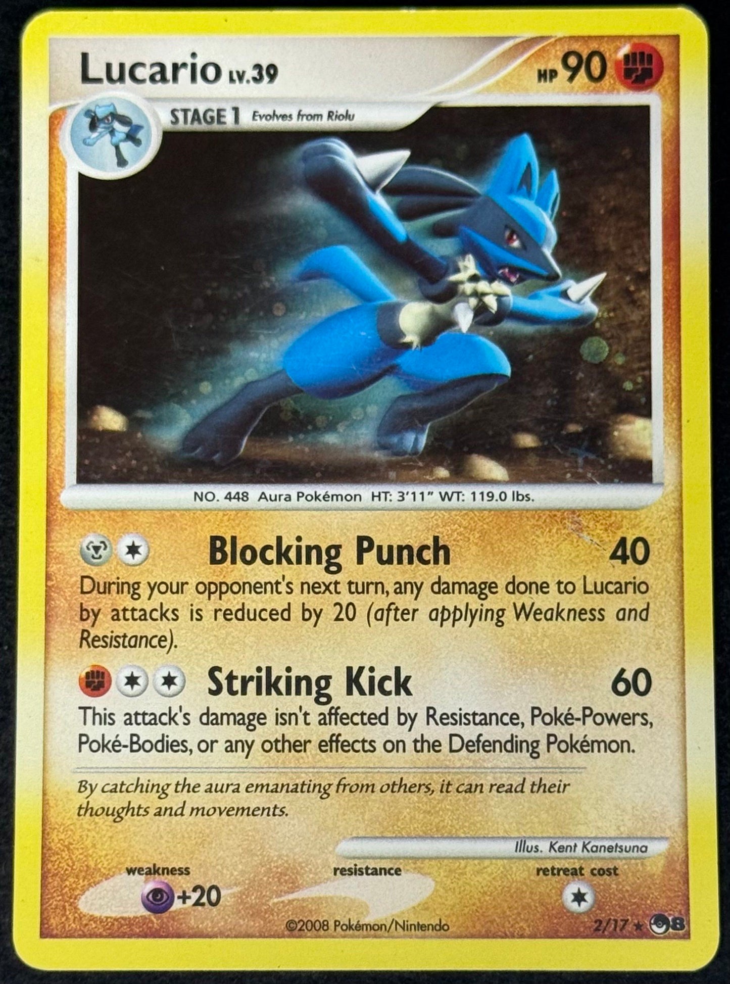Lucario Rare POP Series 8 002/017 LP