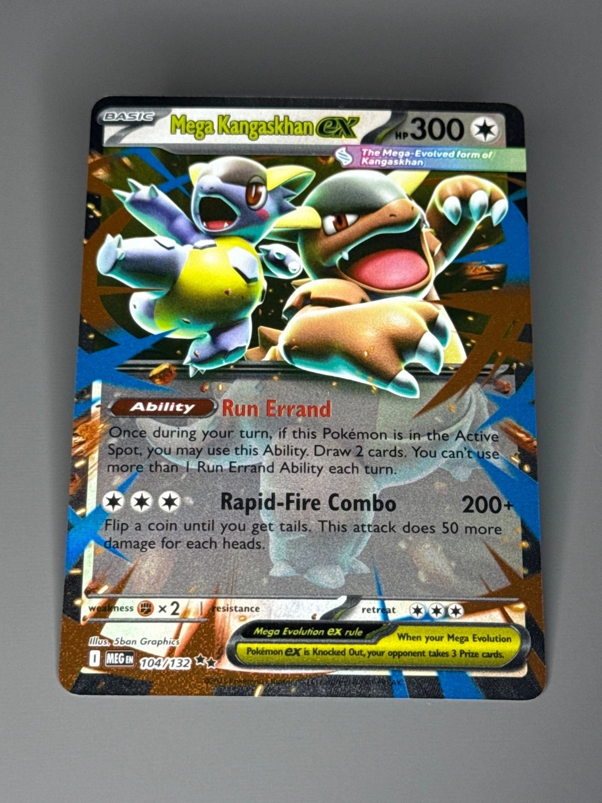2025 Pokemon Mega Kangaskhan ex 104/132 Me01: Mega Evolution Holo English
