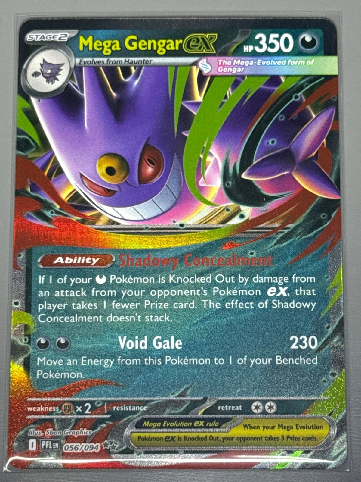 2025 Mega Gengar ex 056/094 Me02: Phantasmal Flames Holo English